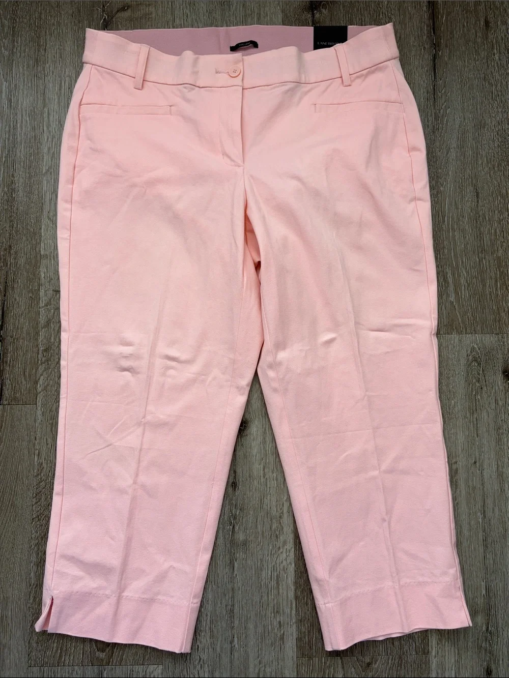 Lane Bryant Light Pink Cropped Tailored Pants - Picture 1 of 10